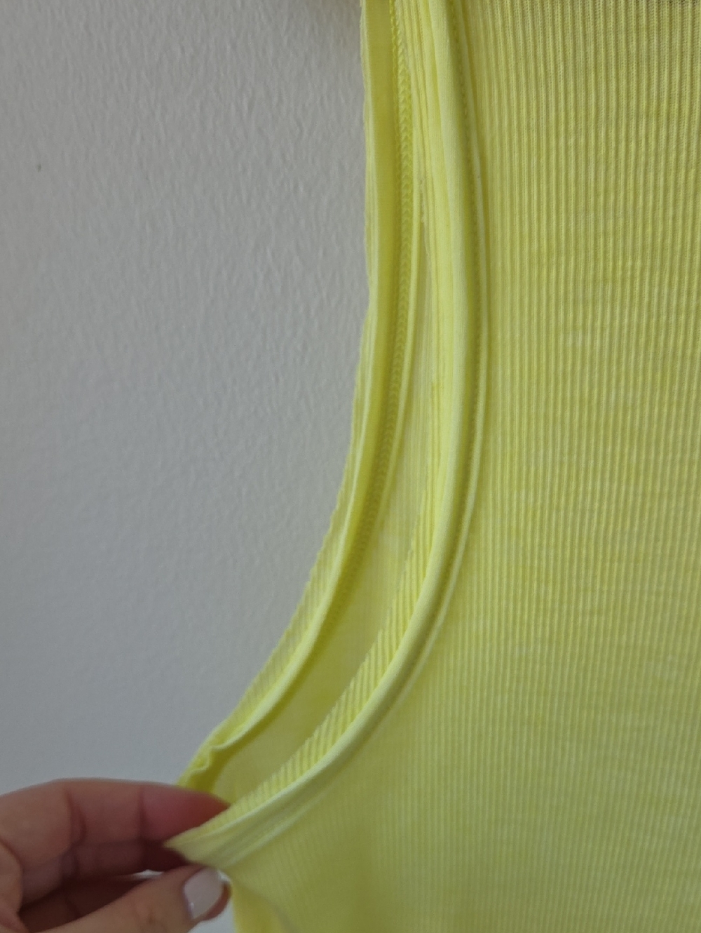 Free People Movement Bright Yellow Ribbed Tank Top Size Medium - Picture 3 of 7